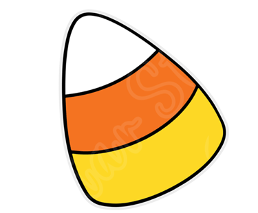 a candy cornel or candy corn Sticker