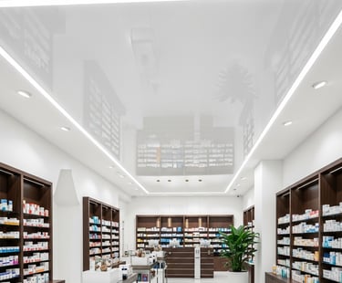 Hochglanz-Spanndecke-Apotheke-Referenzen-Infabe