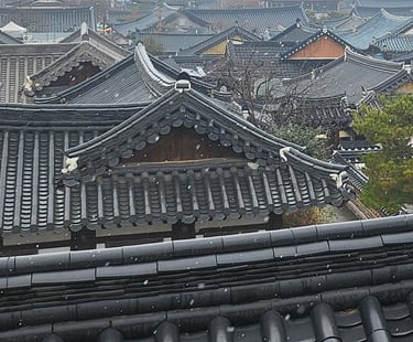 Hanok rooftops in Jeonju