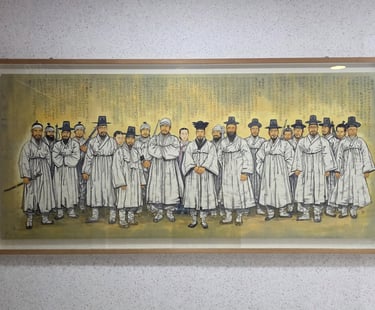 Donghak  Revolution painting in the Dongak  Revolution Memorial Exhibition Hall, Jeonju
