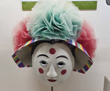 Dongrae Yaryu Tal mask on display at the Hahoe World Mask Museum