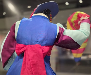 Jinju Sword Dance costume from a display at the Gugak Museum in Seoul