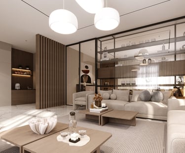 تصميم داخلي موديرن لفيلا بالرياض