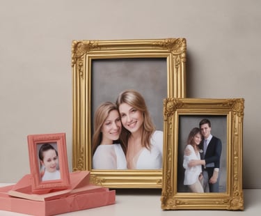 pink metal frame photo