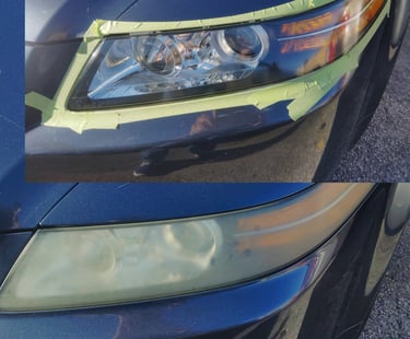 headlight cleaner, headlight polish, headlight restore, mobile headlight restoration LA SFV Van Nuys