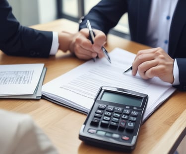 a compass on top of a piece of paper