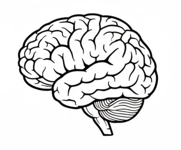 black and white brain image