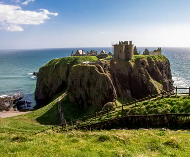a castle with a castle in the background