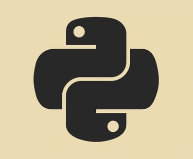 Python icon: popular programming language for data analysis, automation, and machine learning