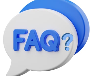 a speech bubble with the word faq on it