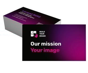 A business card is a physical representation of your company and the services or products it offers