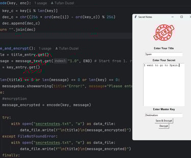 Python tkinter project