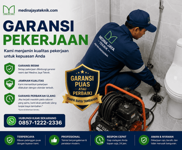 Garansi Pekerjaan Saluran Mampet Bandung