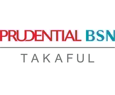 The official Prudential BSN Takaful company logo in red, blue, and gray.