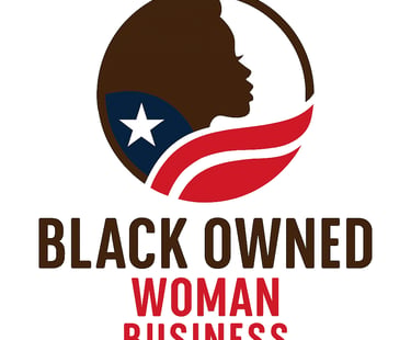 Black Owned Woman Business badge logo