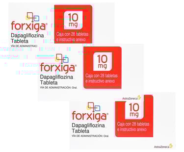 Forxiga 10mg Dapagliflozina Con 28 Tabletas