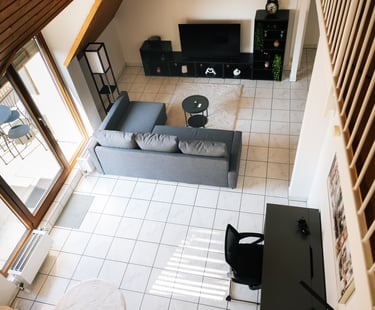 Gemütlicher Wohnbereich im Serviced Apartment in Filderstadt nahe Messe Stuttgart