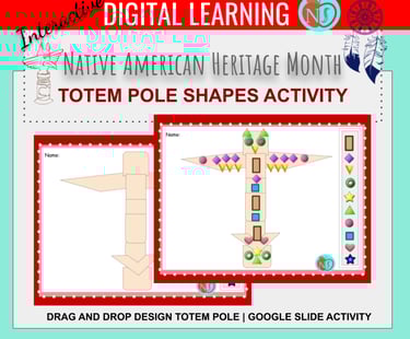 Native American Heritage Month Activity | Totem Pole Shapes