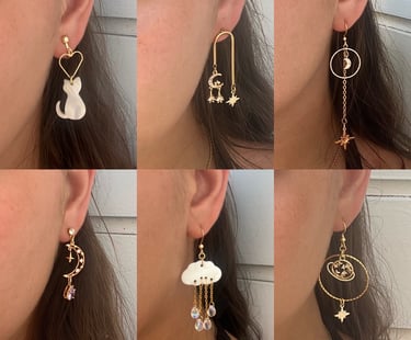 boucles d'oreilles artisanales 