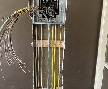 New electric panel wiring