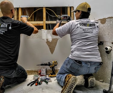 Bathroom remodel – new lighting and outlets