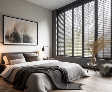 Bedroom Wooden Shutter Installation Kingston