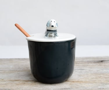 Sugar Bowl Pottery,Sugar Bowl Ceramic,Salt Cellar With Lid,Salt Pig,Sugar Container,Handmade Sugar B
