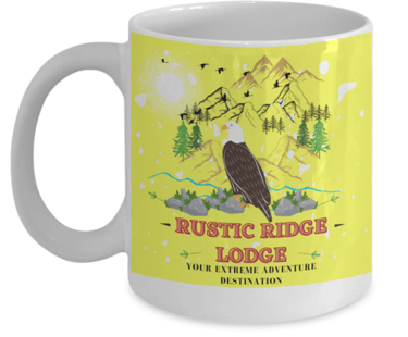 a mug mug mug with a picture of a bald eagle