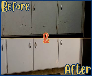 Before and after cupboard doors