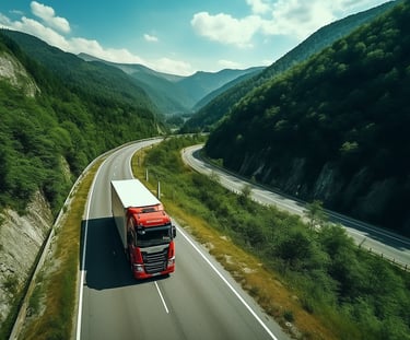 cargo truck on the highway