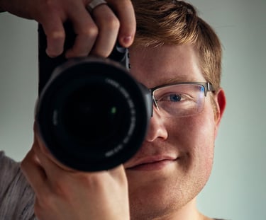 A photographer taking a portrait 