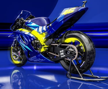 livery de una Yamaha de MotoGP inspirada en Valentino Rossi