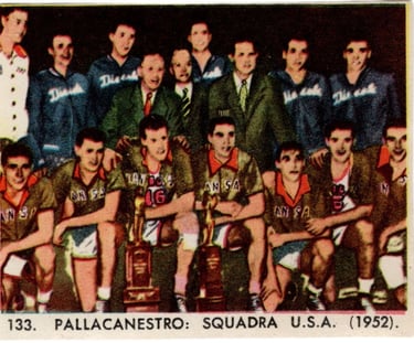 1960 Casa Editrice Filalbo Delle Olimpiadi (Italy) #133 1952 USA Basketball Team Olympics