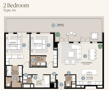 nawayef park views 2 bedroom apartment
