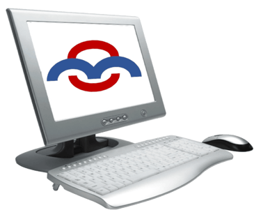 image of a computer with the Confluences & Frontiers logo