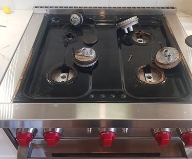 Gas burners are disassembled for replacement