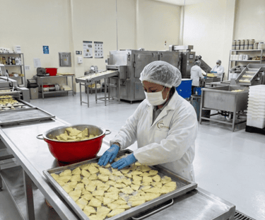 Área de producción de deshidratación