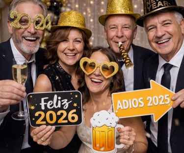 Fotomatón para fiestas y eventos con fotos ilimitadas y atrezzo divertido