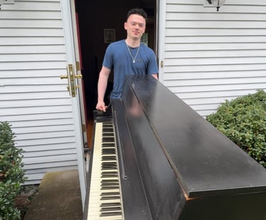 Junk removal truck loaded during Belchertown cleanout project