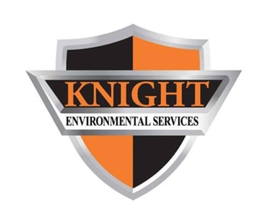 An orange and black shield reading Knight Environmental Services