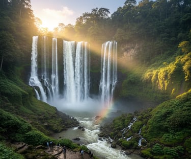 Tumpak Sewu Waterfalls at East Java Indonesia