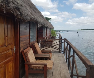 Foto van de Bintang Bolong Lodge, een rustige en idyllische accommodatie gelegen aan de oevers van d