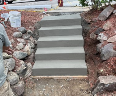 Custom Concrete Stairs