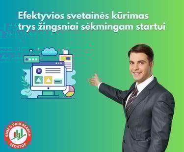 Efektyvios svetainės kūrimas: trys žingsniai sėkmingam startui