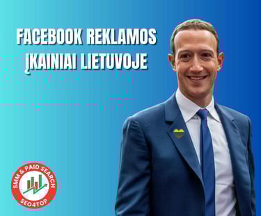Facebook reklamos įkainiai Lietuvoje