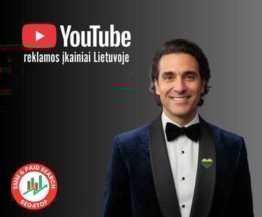 YouTube reklamos įkainiai Lietuvoje