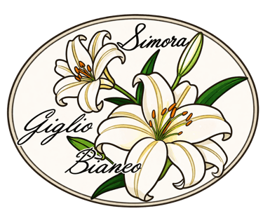 Logo Dimora Giglio Bianco