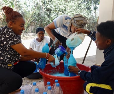 filing and packing liquid soap after making