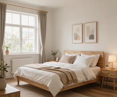 A serene and minimalist space showcasing wellness and cleanliness.