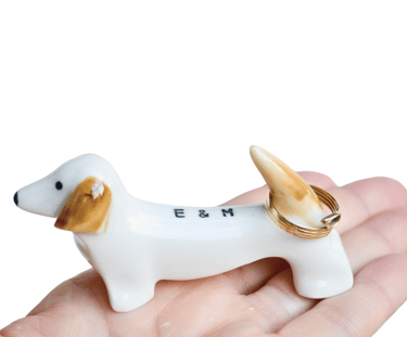 Dachshund Ring Dish,Wiener Dog Gift,Wife Ring Holder,Sausage Dog Decor,Wedding Ring Display,Dog Love